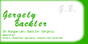 gergely backler business card